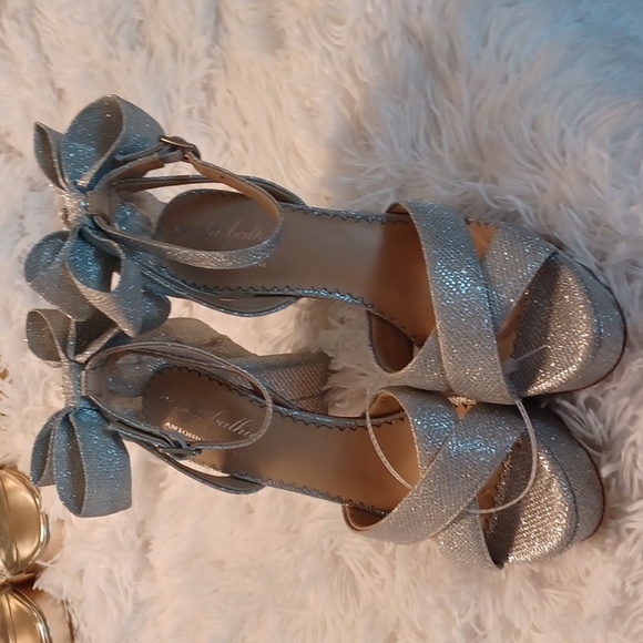 Antonio Melani Nicola bathie x Antonio Melani Lila Bow heels Silver 8M New - Picture 5 of 16